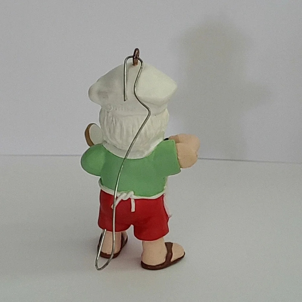 Hallmark 1988 Kiss The Claus Keepsake Christmas‎ Tree Ornament Barbeque santa